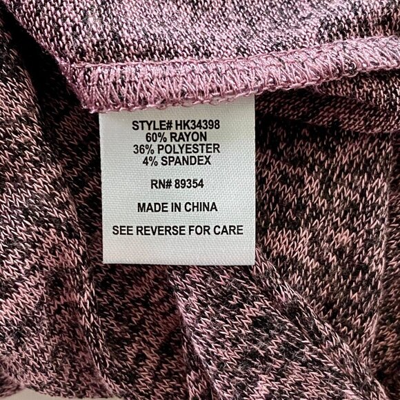 Kathy Ireland Purple Long Sleeve Knit Top Cross-Front Women's Medium NEW NWT - Picture 8 of 9